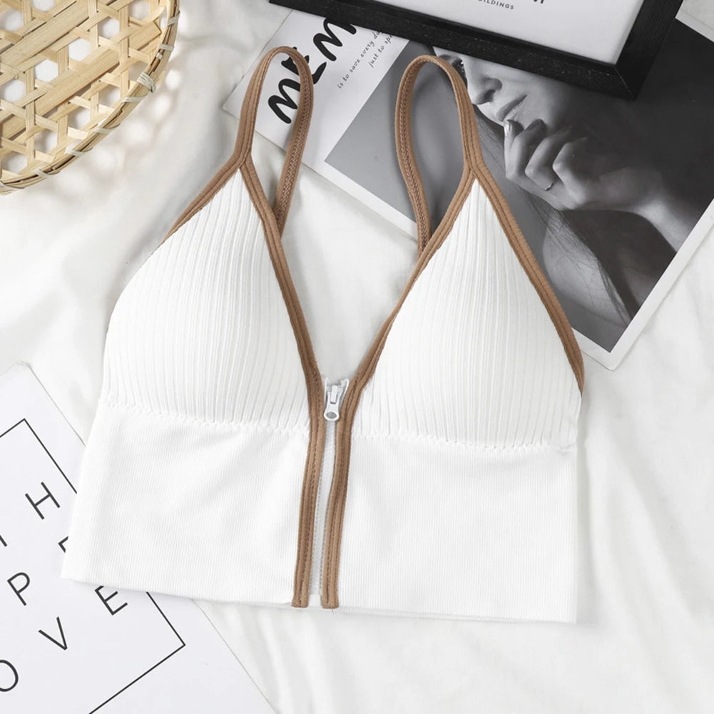 Zip Front Sports Bra
