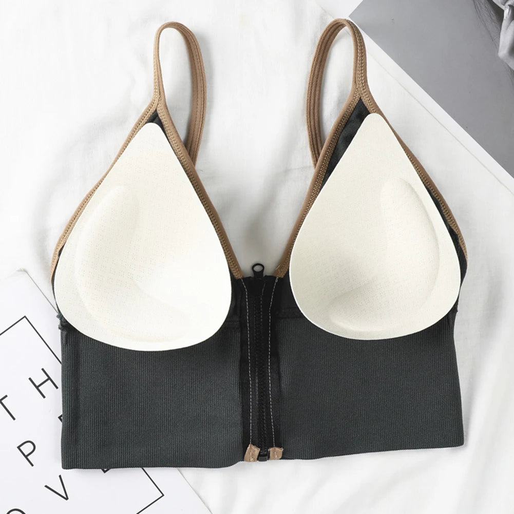 Zip Front Sports Bra