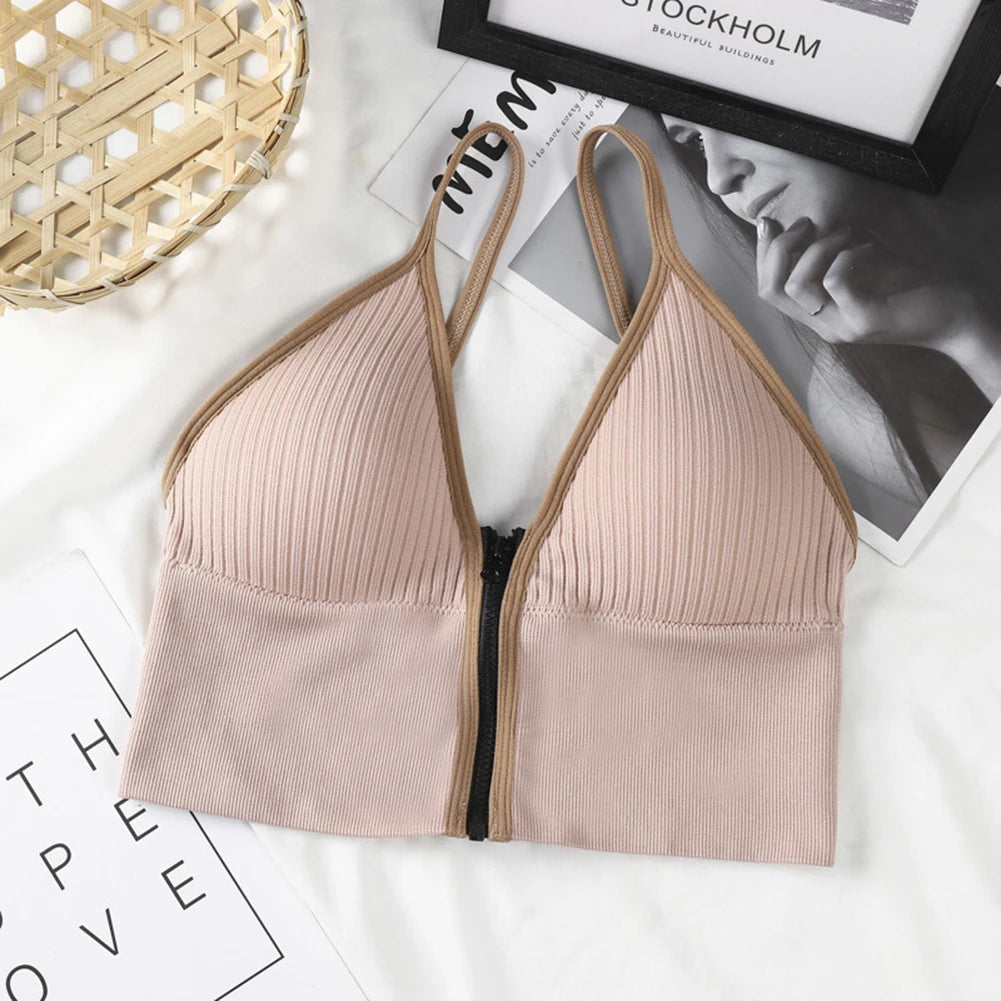 Zip Front Sports Bra