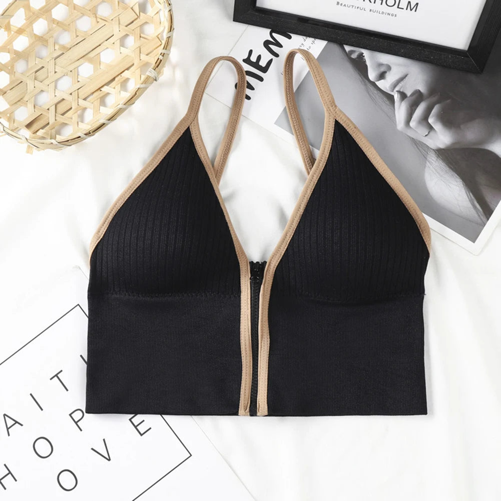Zip Front Sports Bra